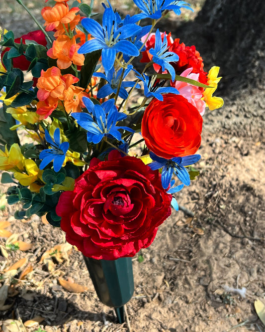 Wildflowers - Petite Cemetery Vase, Full/dual-sided